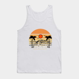 Retro Sunrise with Surf Tank Top